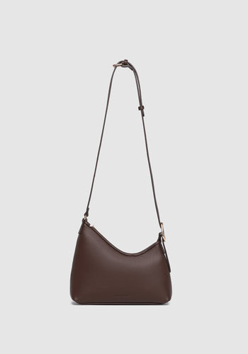 LOUNEHIDE AMELIA SHOULDER BAG - CHOCOLATE