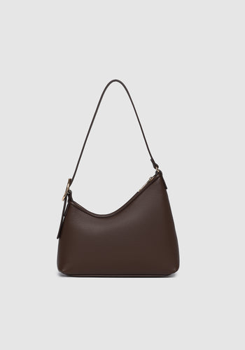LOUNEHIDE AMELIA SHOULDER BAG - CHOCOLATE