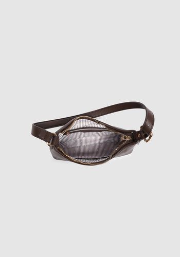 LOUNEHIDE AMELIA SHOULDER BAG - CHOCOLATE