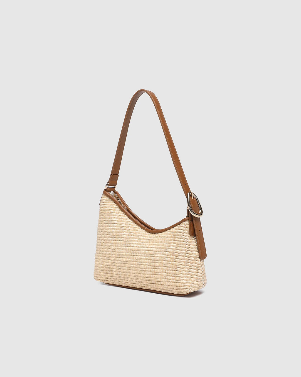 LOUNEHIDE AMELIA SHOULDER BAG - RAFFIA/TAN