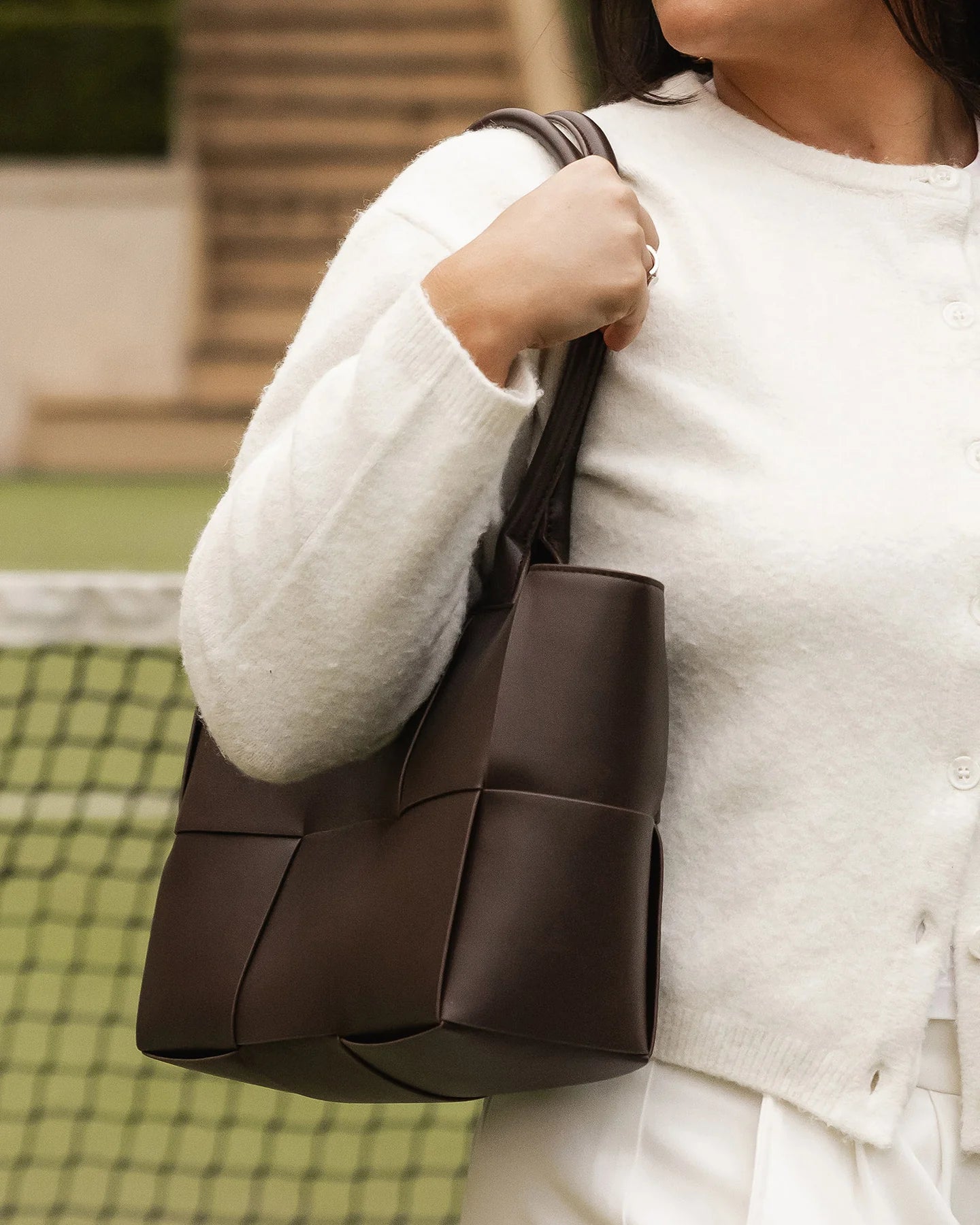 LOUENHIDE GWEN HANDBAG - CHOCOLATE