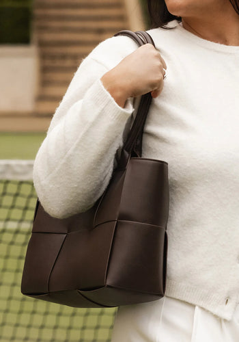 LOUENHIDE GWEN HANDBAG - CHOCOLATE