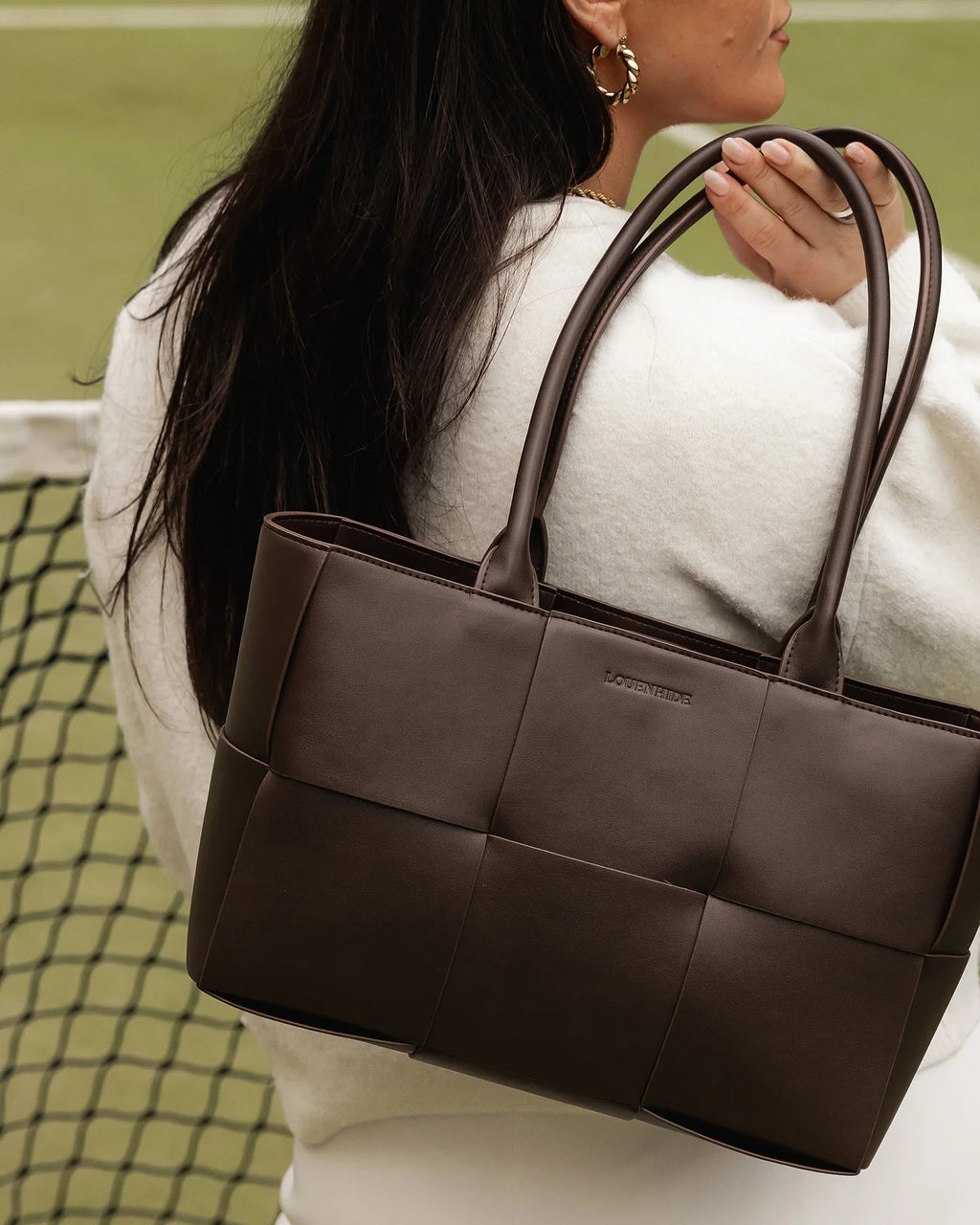 LOUENHIDE GWEN HANDBAG - CHOCOLATE