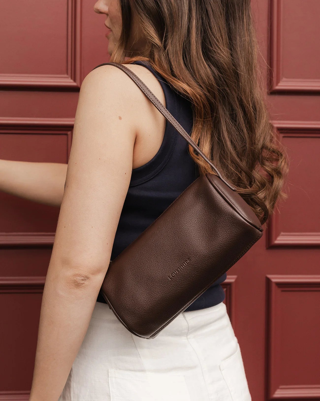 LOUENHIDE SERENA HANDBAG - CHOCOLATE