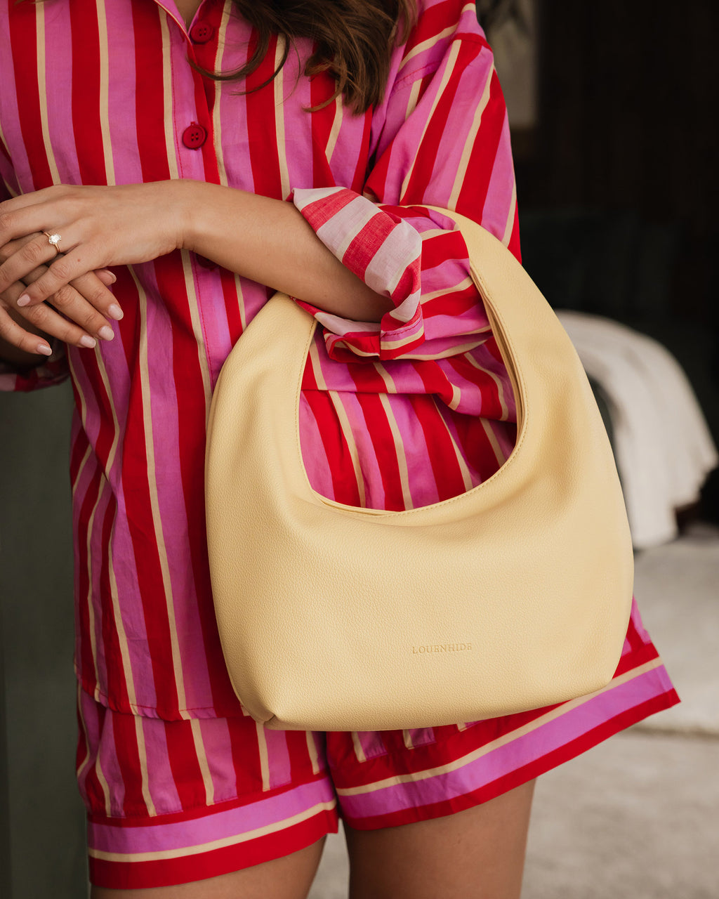 LOUENHIDE MINI MONACO SHOULDER BAG - BUTTER YELLOW