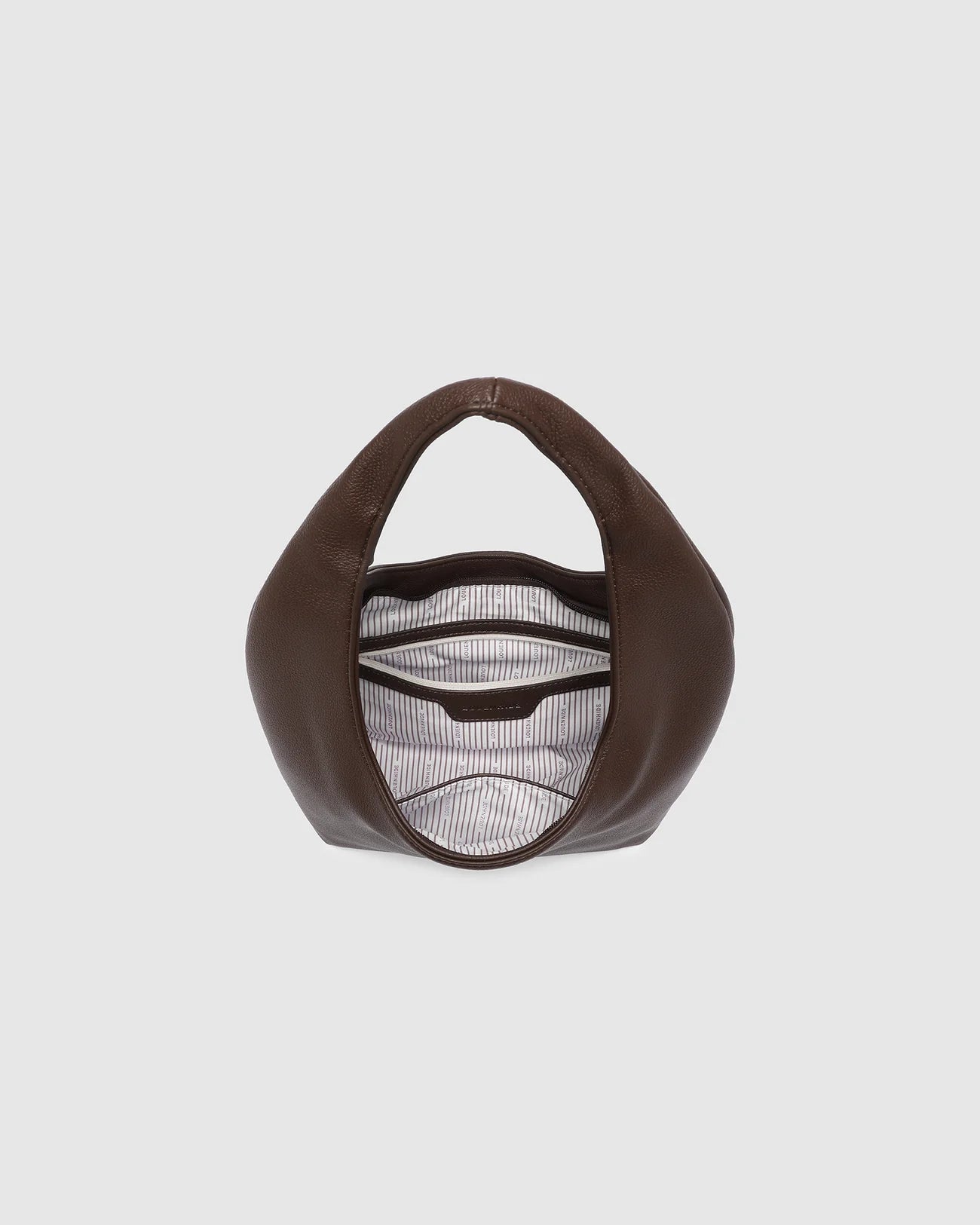 LOUENHIDE MINI MONACO SHOULDER BAG - CHOCOLATE