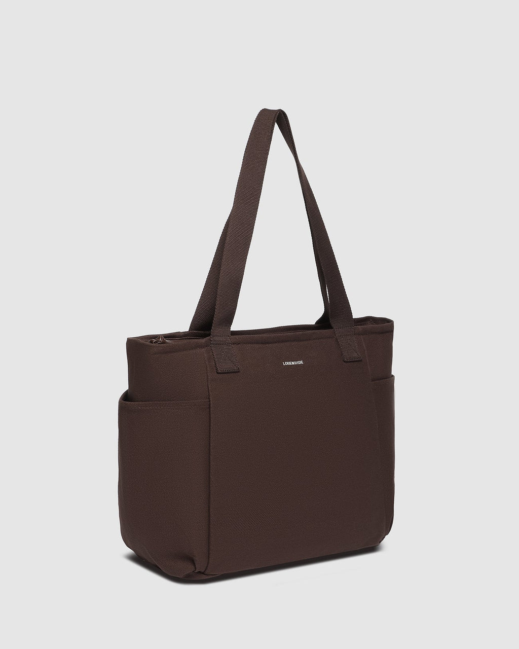LOUENHIDE CHARLOTTE CANVAS TOTE BAG - CHOCOLATE