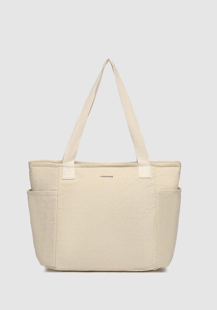LOUENHIDE CHARLOTTE CANVAS TOTE BAG - NATURAL