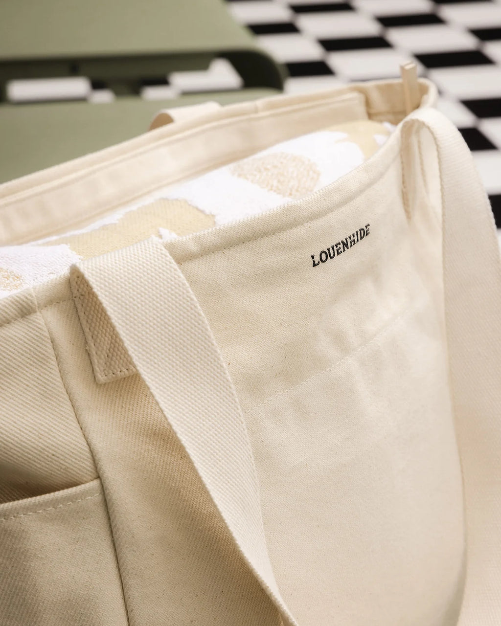 LOUENHIDE CHARLOTTE CANVAS TOTE BAG - NATURAL