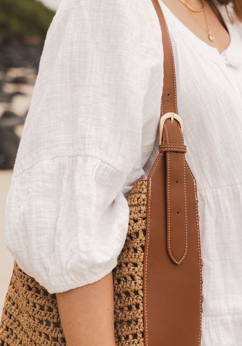 LOUENHIDE LOUISA SHOULDER BAG - NATURAL TAN