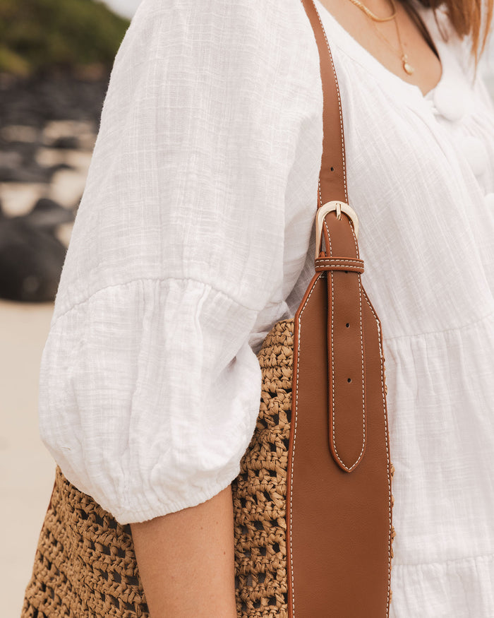 Load image into Gallery viewer, LOUENHIDE LOUISA SHOULDER BAG - NATURAL TAN