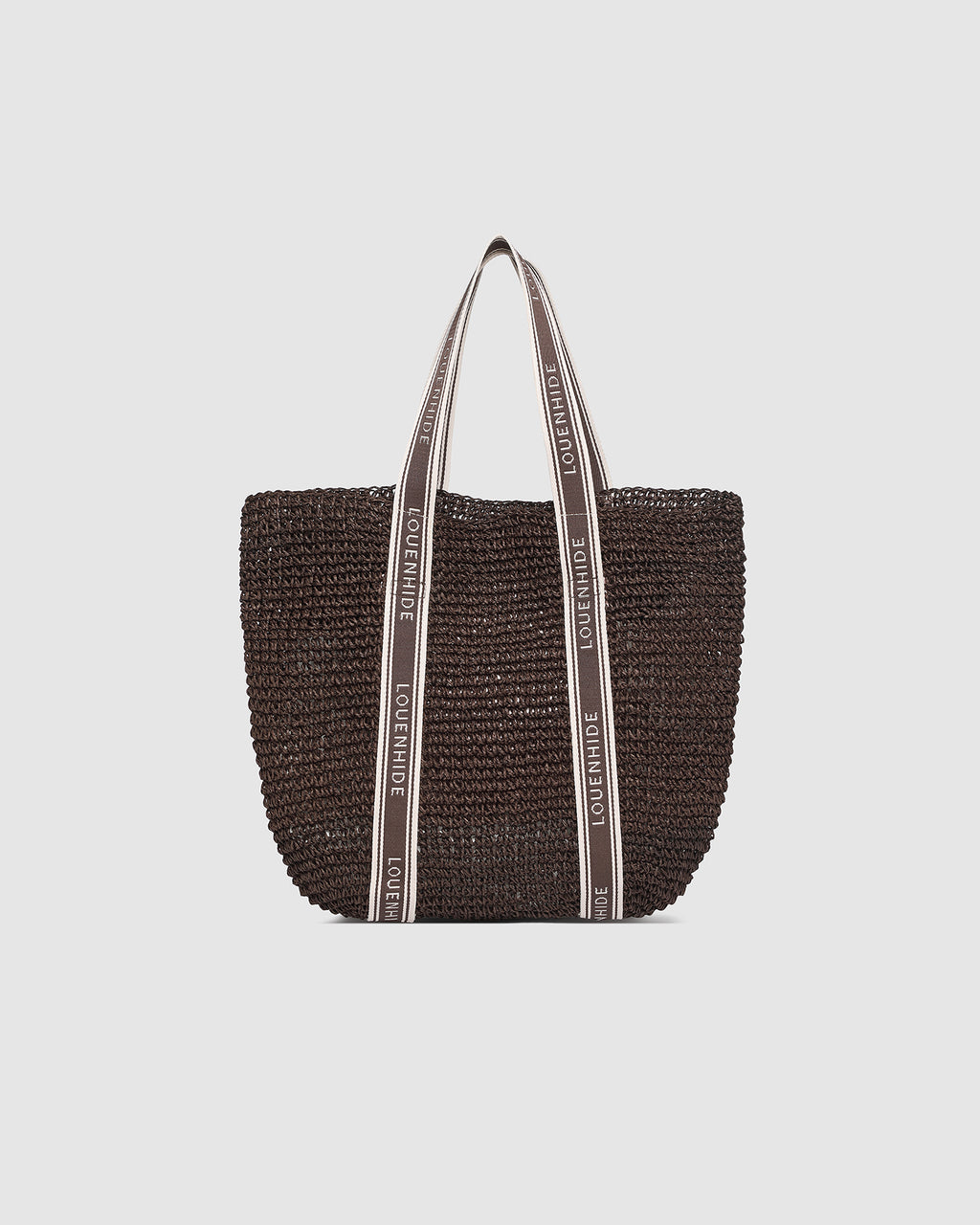 LOUENHIDE BALI BEACH BAG - CHOCOLATE RAFFIA