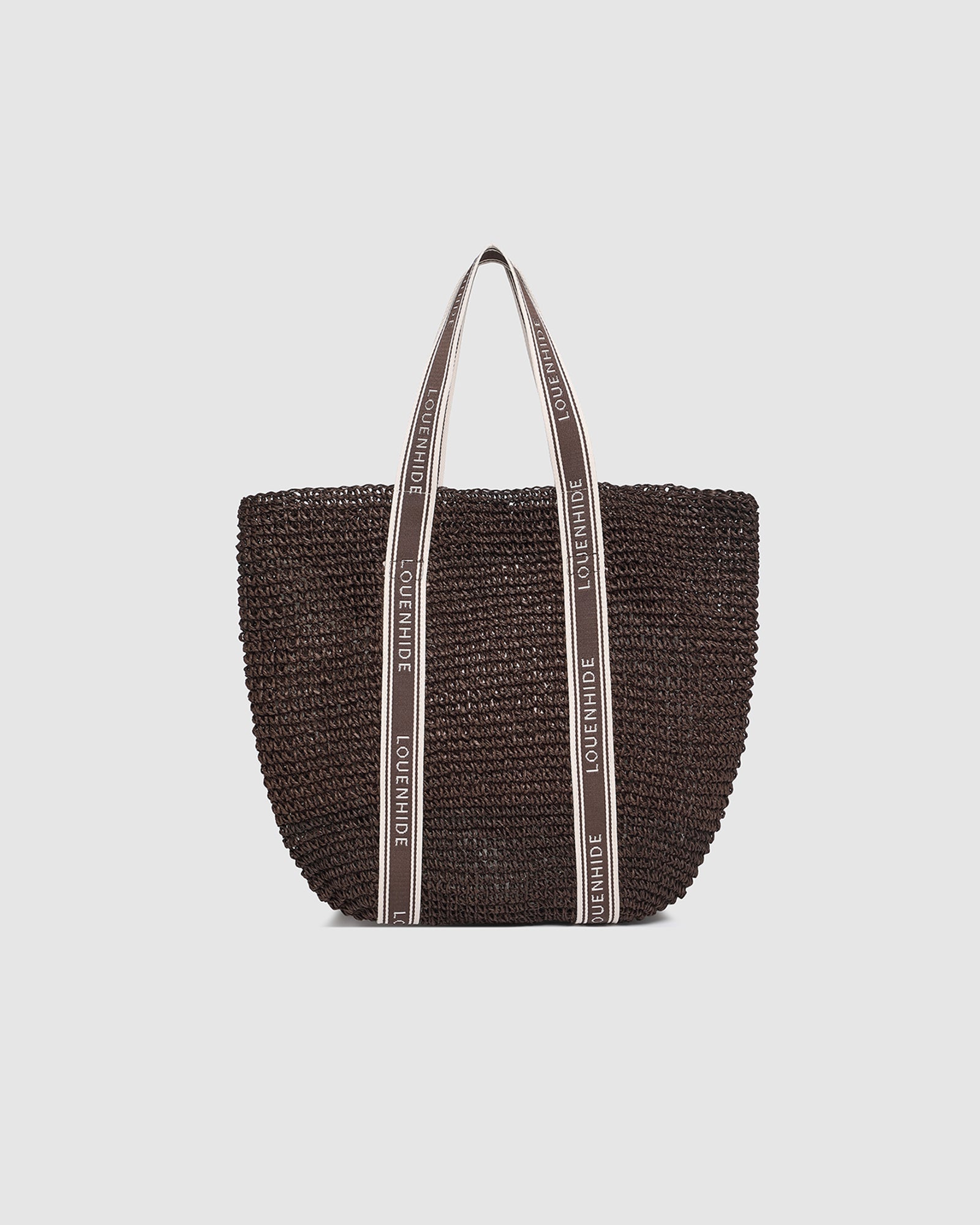 LOUENHIDE BALI BEACH BAG - CHOCOLATE RAFFIA