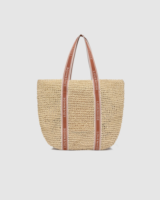 LOUENHIDE BALI BEACH BAG - NATURAL RAFFIA