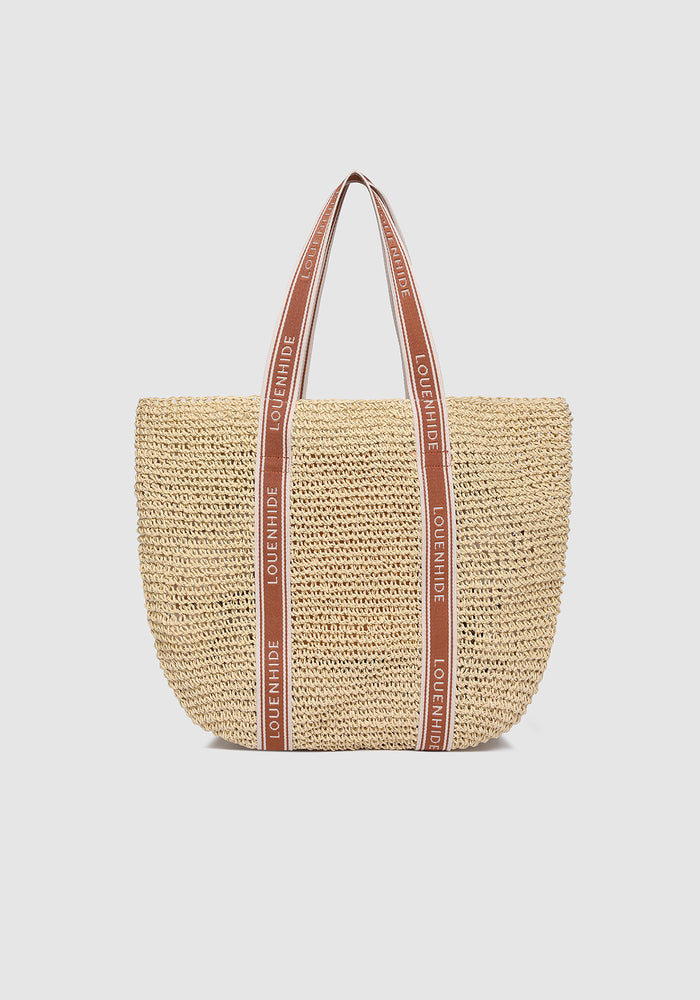 LOUENHIDE BALI BEACH BAG - NATURAL RAFFIA