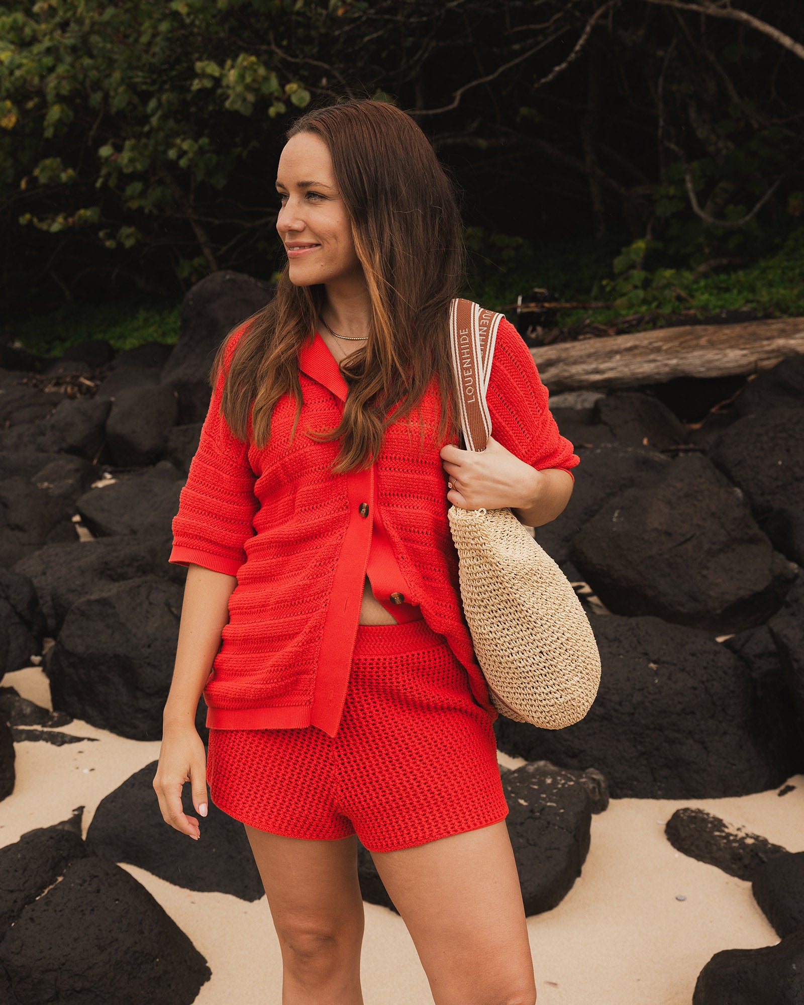 LOUENHIDE BALI BEACH BAG - NATURAL RAFFIA