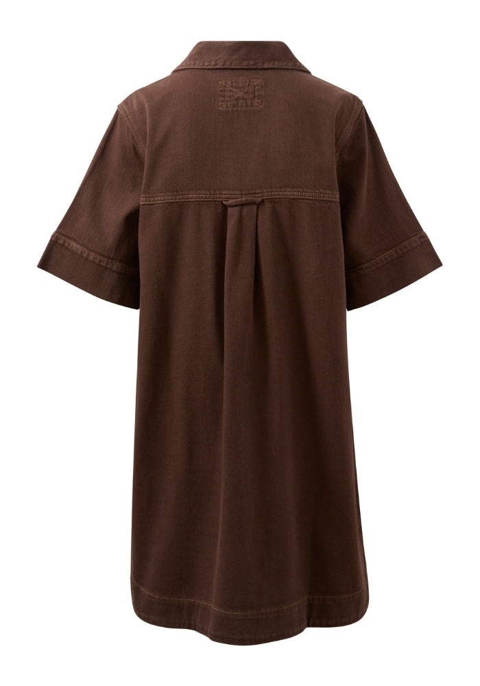 CERES LIFE SAMMY RELAXED DRESS - CHOCOLATE