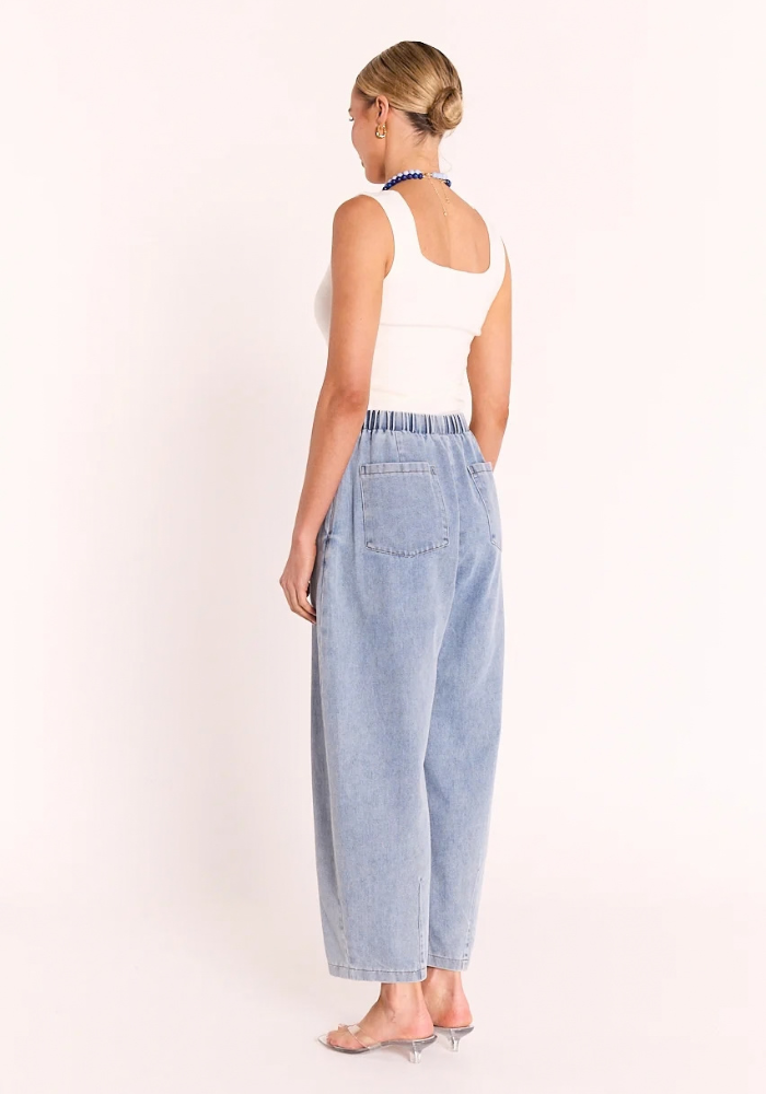 FEATHER + NOISE ROMY BARREL PANT - SOFT BLUE