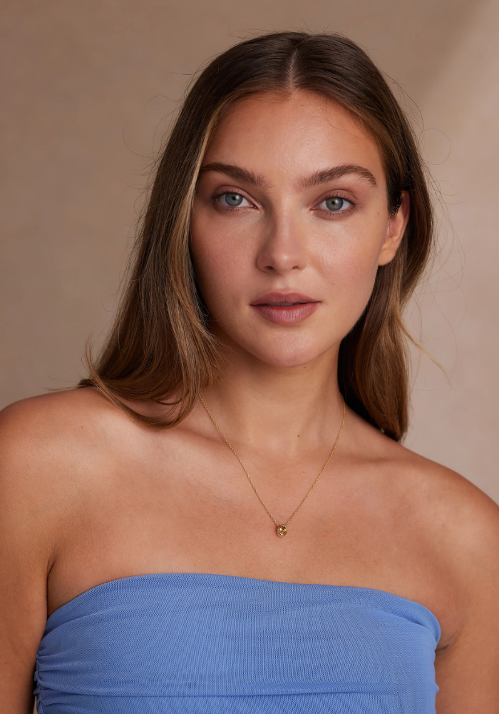 TONI MAY NOVEMBER CITRINE OVAL BIRTHSTONE NECKLACE - GOLD