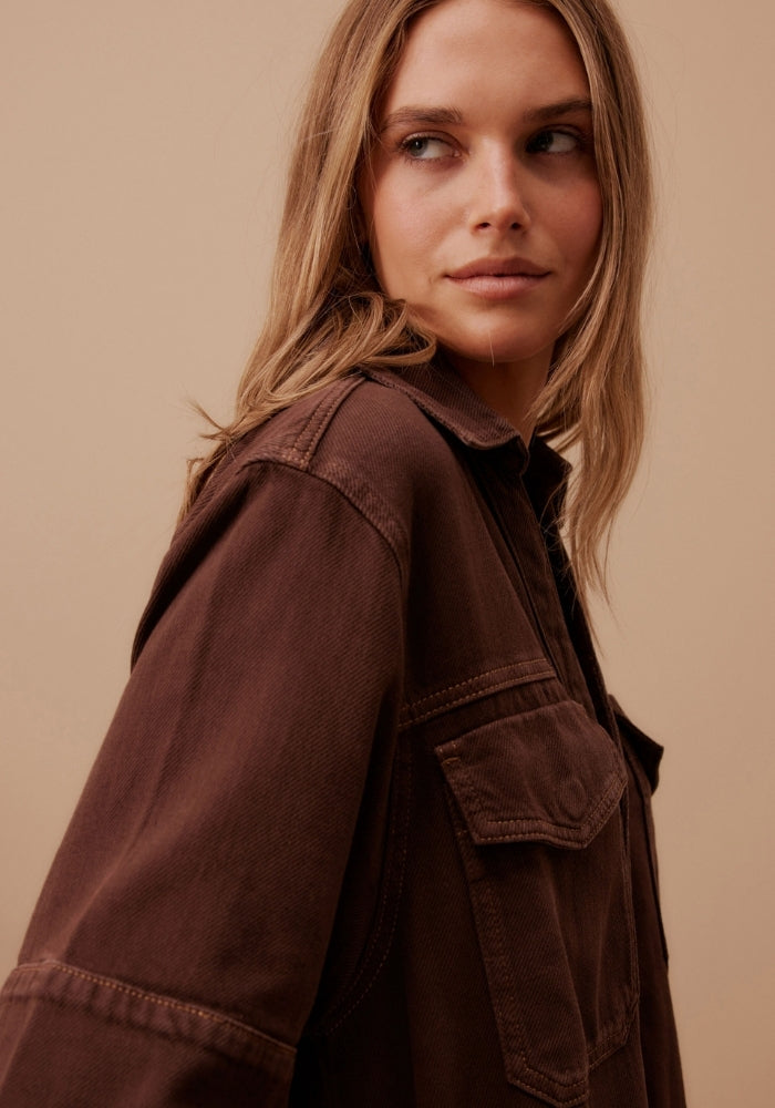 CERES LIFE SAMMY RELAXED DRESS - CHOCOLATE