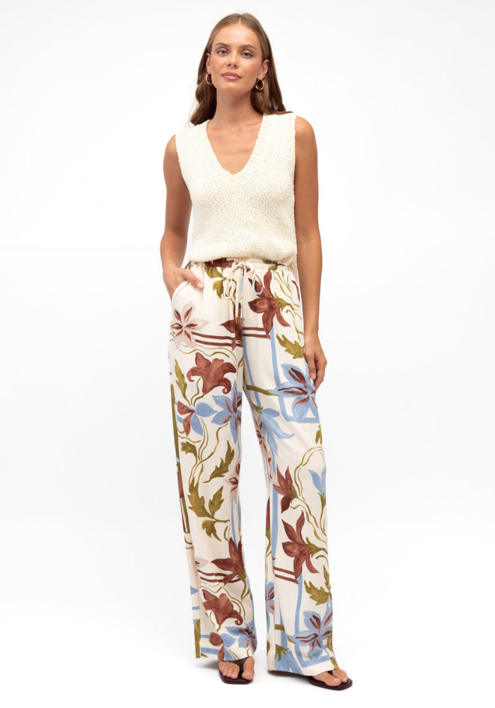 SADIE RELAXED PANTS - FLORAL PRINT