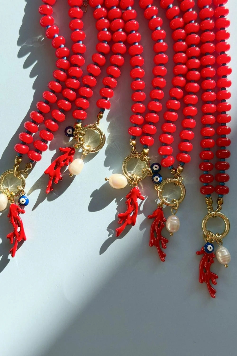 MOSK MELBOURNE MEDITERRANEAN FORTUNE NECKLACE - RED