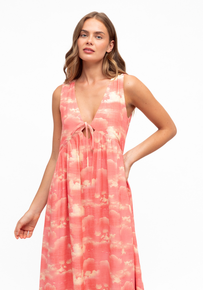 Load image into Gallery viewer, MAEVE MAXI DRESS - SANTORINI PRINT