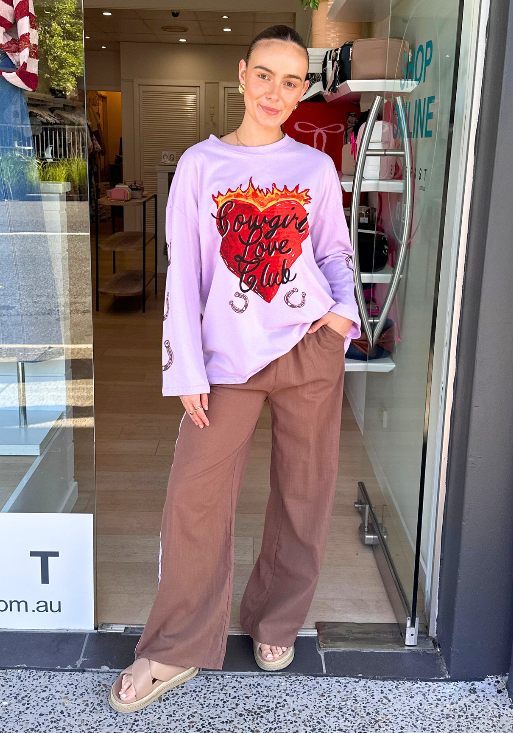 BY FRANKIE COWGIRL LOVE PANT SET - LILAC