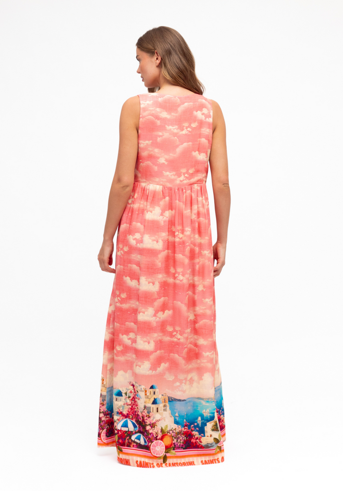 Load image into Gallery viewer, MAEVE MAXI DRESS - SANTORINI PRINT