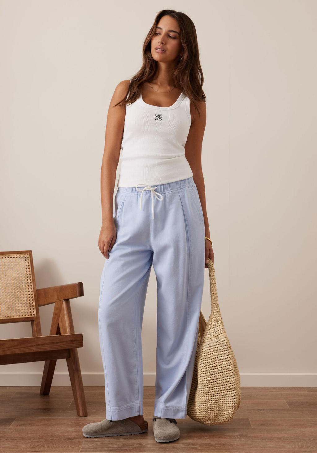 CERES LIFE JESSIE BARREL PANT - CHINA BLUE