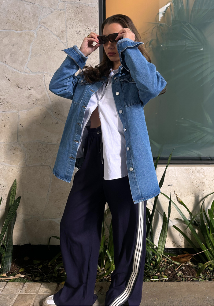 IVY RELAXED LINEN PANT - NAVY