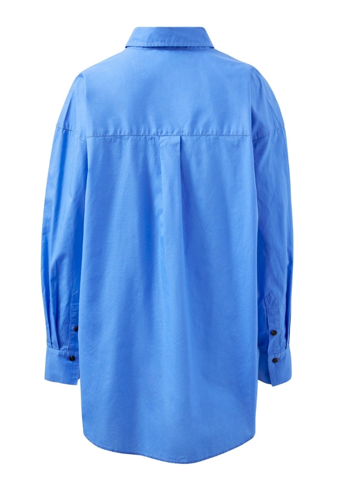 CERES LIFE PETA OVERSIZED SHIRT - AMALFI BLUE