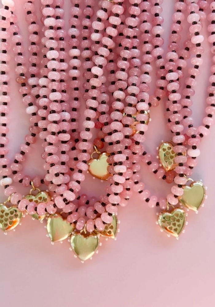 MOSK MELBOURNE LOVE NOTE NECKLACE - PINK