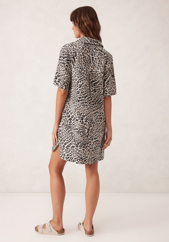 CERES LIFE BOXY SHIRTDRESS - LEOPARD