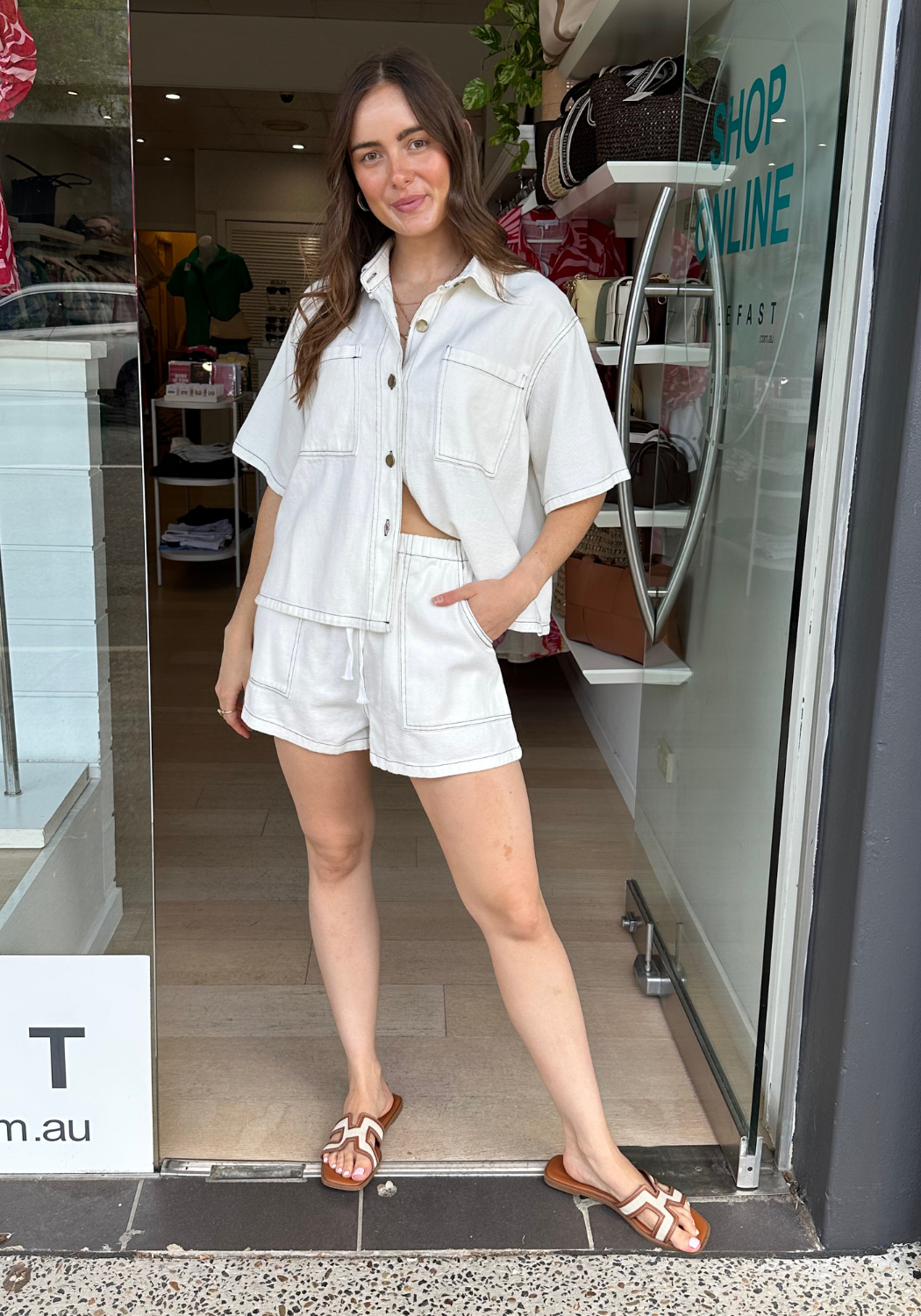 BY FRANKIE ROMY SET - WHITE DENIM