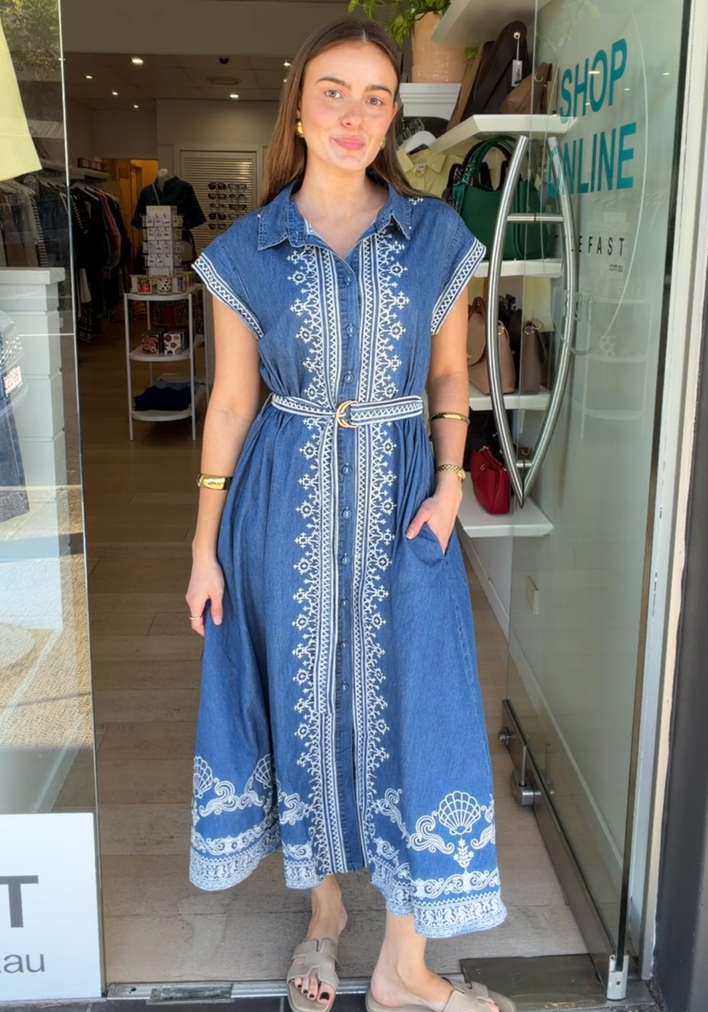 ZARA MIDI DRESS - CHAMBRAY