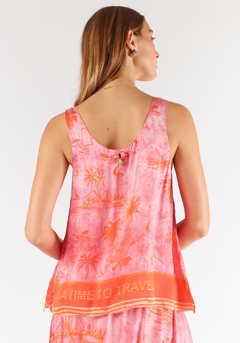 RUBYYAYA SEAWORLD SINGLET - CORAL