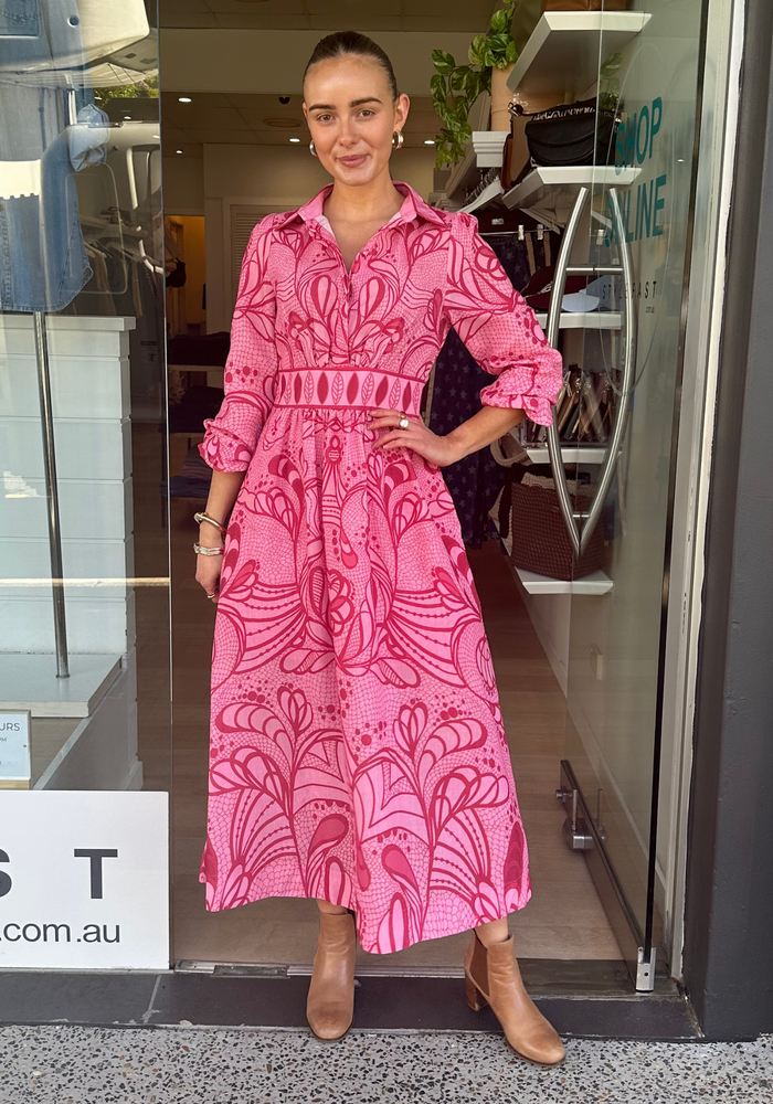 LUCINDA MAXI DRESS - PINK PRINT