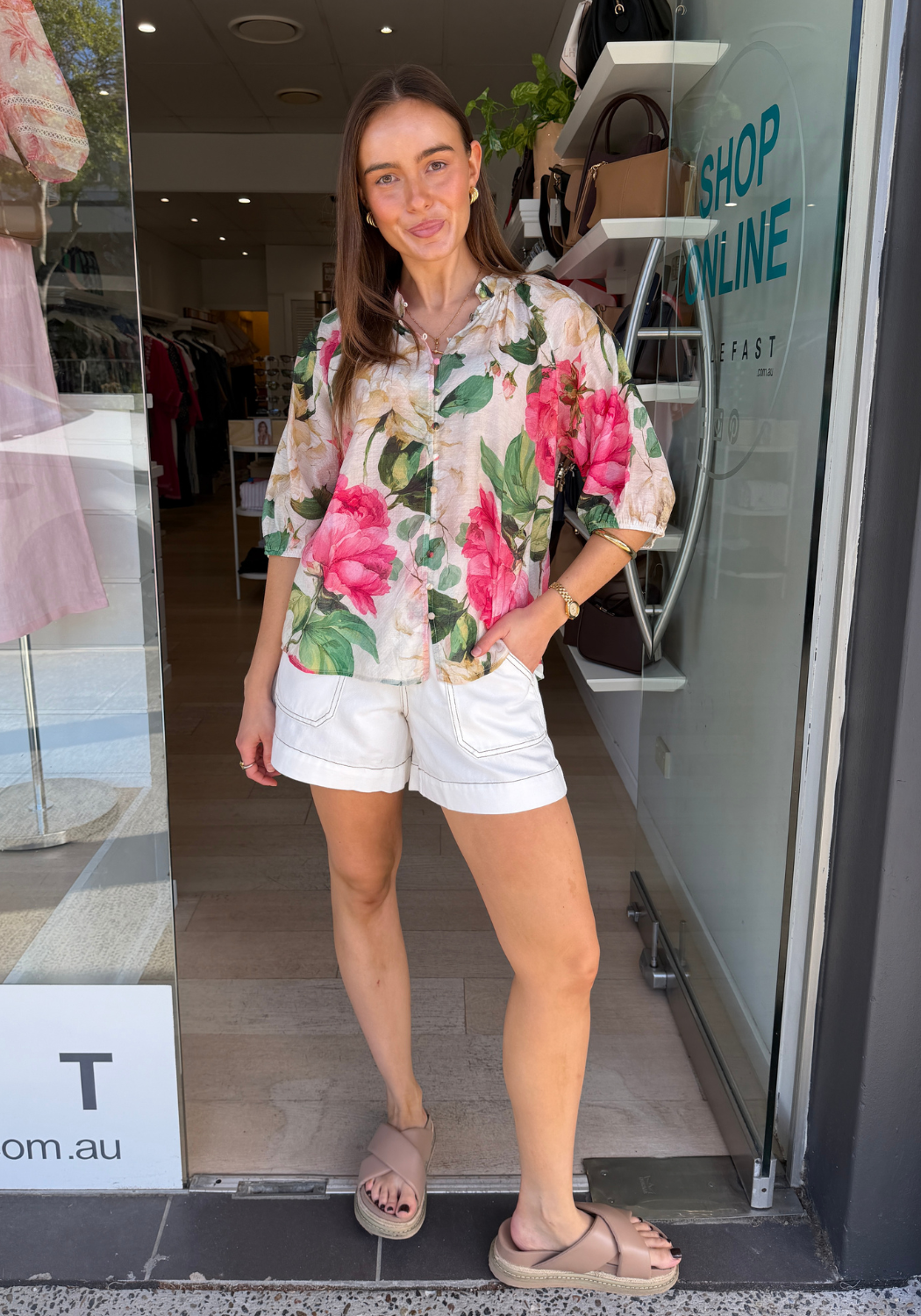 GEORGIA BLOUSE - PINK FLORAL