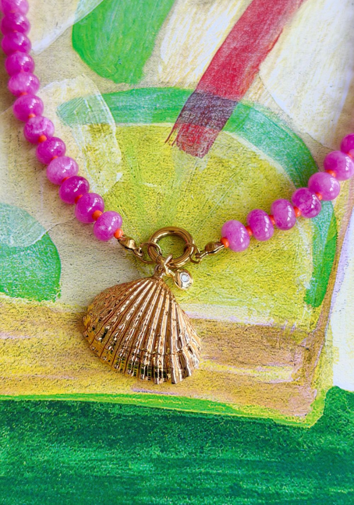 MOSK MELBOURNE BELLA ROSA NECKLACE - PINK