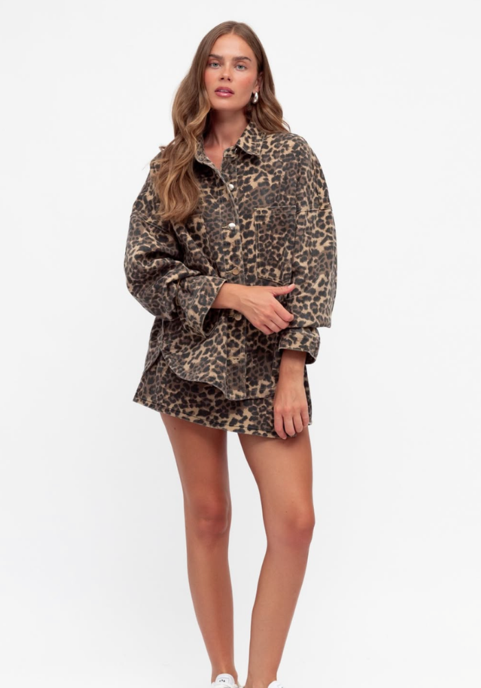 BLAZE DENIM SHAKET - LEOPARD PRINT