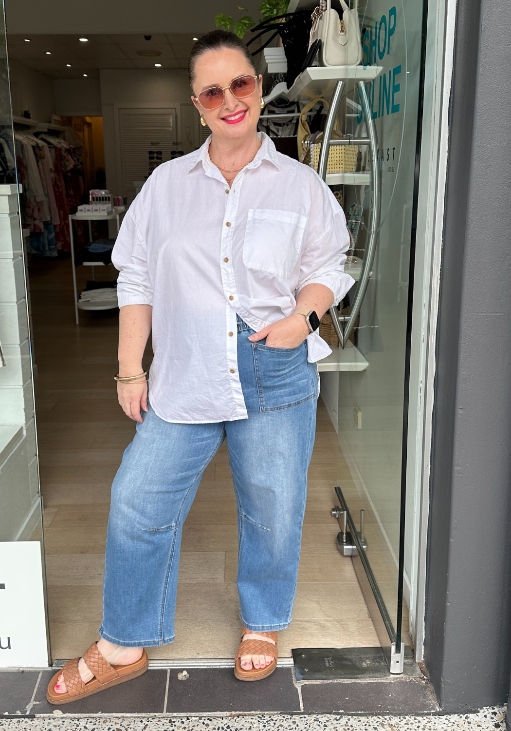 LEO DENIM BARREL JEANS - LIGHT BLUE