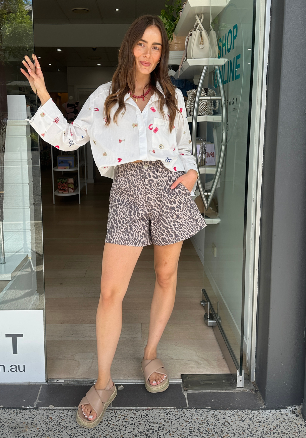 WILD HEART SHIRT - WHITE EMBROIDERY