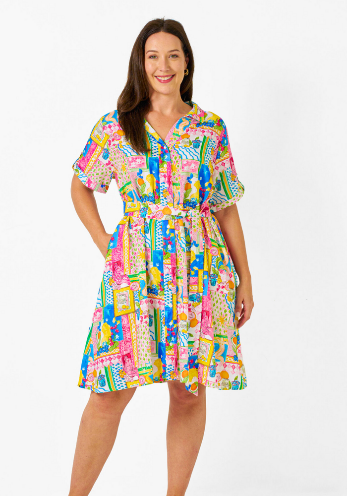 Load image into Gallery viewer, ESHAL DRESS - MULTI PRINT