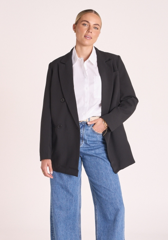 Load image into Gallery viewer, FEATHER + NOISE HAYLEY BLAZER - BLACK