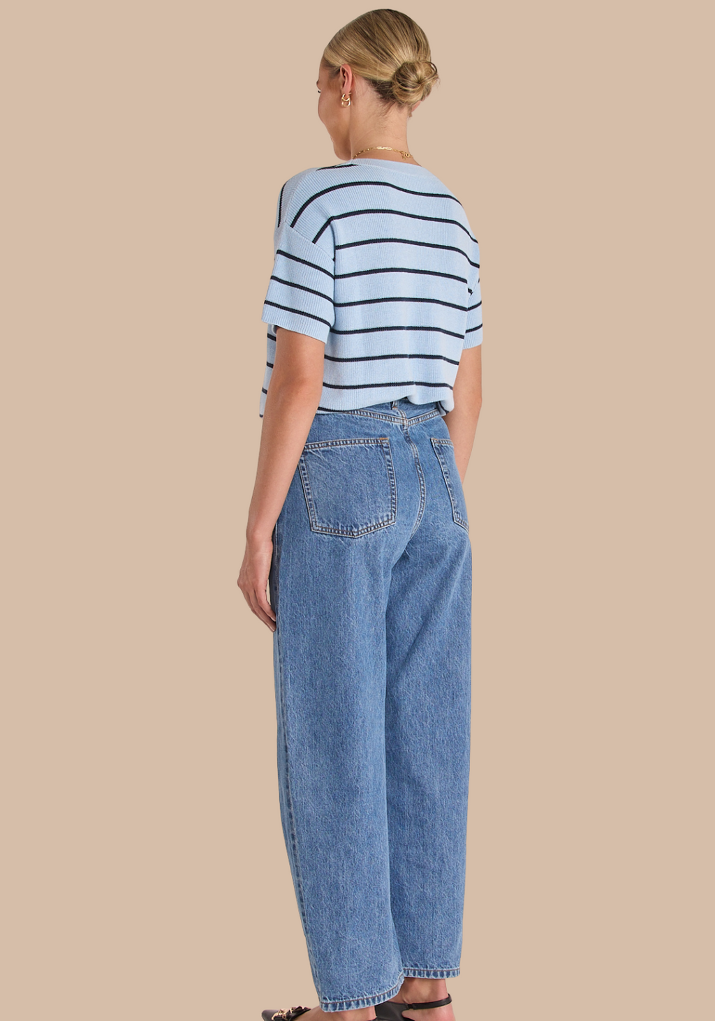 FEATHER + NOISE LOLA FULL LENGTH BARREL JEAN - BLUE