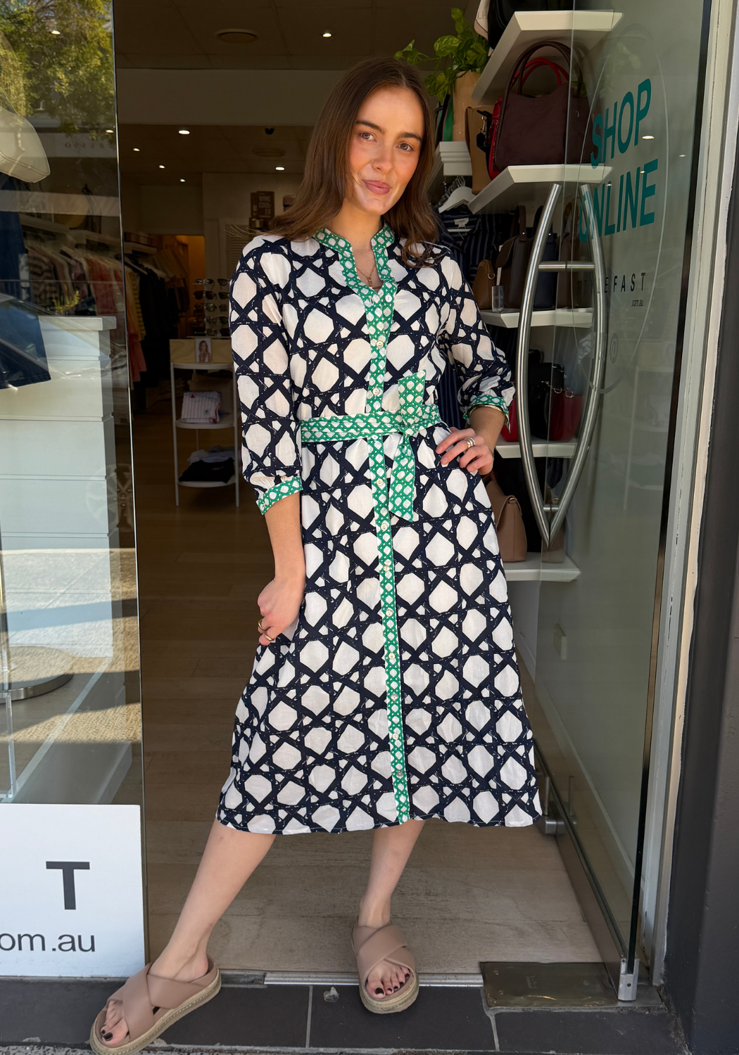ELYSE DRESS - BLUE PRINT