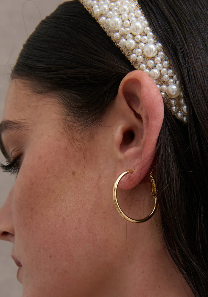 30MM CLASSIC 18K GOLD PLATED HOOPS - GOLD