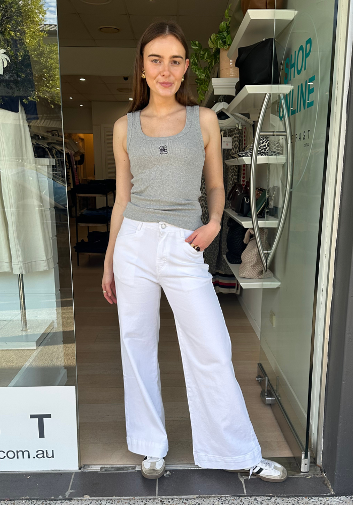 CASPER WIDE LEG JEANS - WHITE