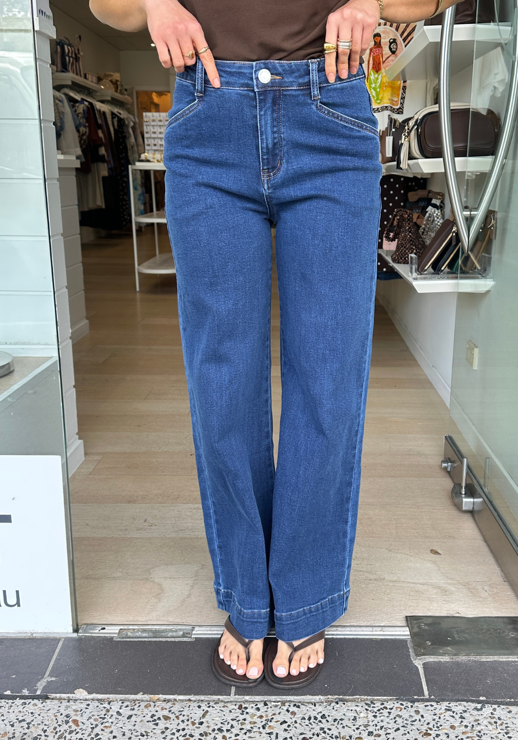 CASPER WIDE LEG JEANS - DARK INDIGO